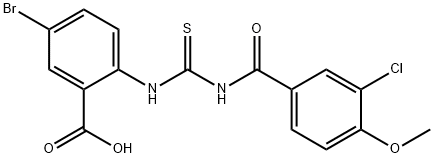 5-BROMO-2-[[[(3-클로로-4-METHOXYBENZOYL)AMINO]THIOXOMETHYL]AMINO]-BENZOICACID