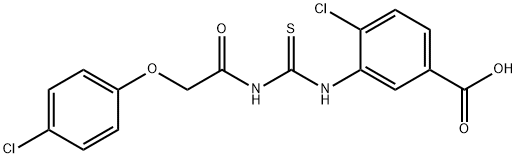 4-CHLORO-3-[[[[(4-CHLOROPHENOXY)ACETYL]AMINO]THIOXOMETHYL]AMINO]-BENZOIC ACID|