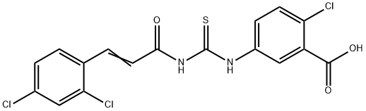 2-CHLORO-5-[[[[3-(2,4-DICHLOROPHENYL)-1-OXO-2-PROPENYL]AMINO]THIOXOMETHYL]AMINO]-BENZOIC ACID|