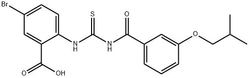 5-BROMO-2-[[[[3-(2-METHYLPROPOXY)BENZOYL]AMINO]THIOXOMETHYL]AMINO]-BENZOIC ACID Structure