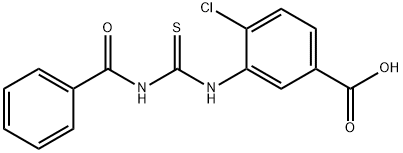 3-[[(BENZOYLAMINO)THIOXOMETHYL]AMINO]-4-CHLORO-BENZOIC ACID Structure