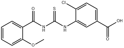 4-CHLORO-3-[[[(2-METHOXYBENZOYL)AMINO]THIOXOMETHYL]AMINO]-BENZOIC ACID|