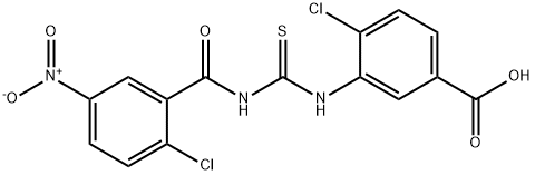 4-CHLORO-3-[[[(2-CHLORO-5-NITROBENZOYL)AMINO]THIOXOMETHYL]AMINO]-BENZOIC ACID,532951-77-2,结构式