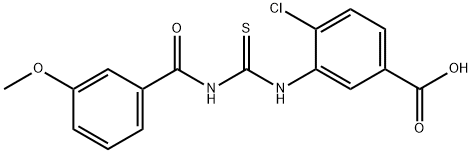 4-CHLORO-3-[[[(3-METHOXYBENZOYL)AMINO]THIOXOMETHYL]AMINO]-BENZOIC ACID,532954-01-1,结构式