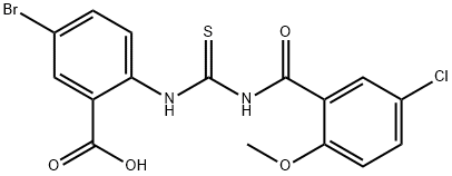 532954-64-6 5-BROMO-2-[[[(5-CHLORO-2-METHOXYBENZOYL)AMINO]THIOXOMETHYL]AMINO]-BENZOIC ACID