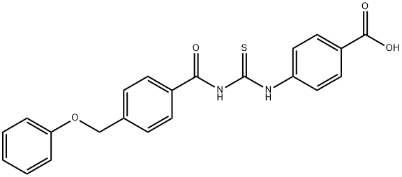 4-[[[[4-(PHENOXYMETHYL)BENZOYL]AMINO]THIOXOMETHYL]AMINO]-BENZOIC ACID 结构式