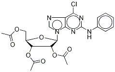 6-Chloro-N-phenyl-9-(2,3,5-tri-O-acetyl-β-D-ribofuranosyl)-9H-purin-2-amine Structure