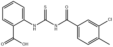 2-[[[(3-CHLORO-4-METHYLBENZOYL)AMINO]THIOXOMETHYL]AMINO]-BENZOIC ACID,532962-07-5,结构式