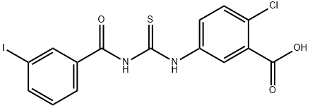 2-CHLORO-5-[[[(3-IODOBENZOYL)AMINO]THIOXOMETHYL]AMINO]-BENZOIC ACID,532977-86-9,结构式