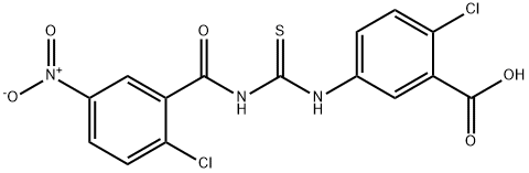 2-CHLORO-5-[[[(2-CHLORO-5-NITROBENZOYL)AMINO]THIOXOMETHYL]AMINO]-BENZOIC ACID,532979-07-0,结构式