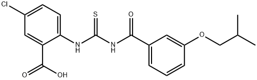 5-CHLORO-2-[[[[3-(2-METHYLPROPOXY)BENZOYL]AMINO]THIOXOMETHYL]AMINO]-BENZOIC ACID 结构式