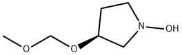 Pyrrolidine, 1-hydroxy-3-(methoxymethoxy)-, (3S)- (9CI) 化学構造式