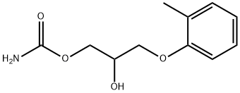 3-(2-メチルフェノキシ)-1,2-プロパンジオール1-カルバマート 化学構造式