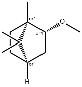 rel-(1S*,4β*)-2β*-メトキシ-1α*,7,7-トリメチルビシクロ[2.2.1]ヘプタン 化学構造式