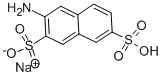 3-アミノ-2,7-ナフタレンジスルホン酸一ナトリウム 化学構造式