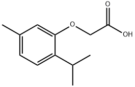 (2-イソプロピル-5-メチルフェノキシ)酢酸 化学構造式