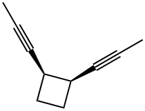 Cyclobutane, 1,2-di-1-propynyl-, cis- (9CI),53356-65-3,结构式