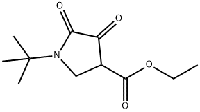 ETHYL 1-(TERT-BUTYL)-4,5-DIOXOPYRROLIDINE-3-CARBOXYLATE 化学構造式