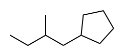 2-Methylbutylcyclopentane 结构式