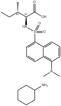丹磺酰基-L-异亮氨酸环己基氨盐,53369-40-7,结构式