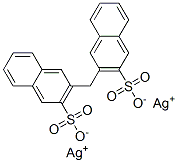 disilver(1+) 3,3'-methylenebisnaphthalene-2-sulphonate Struktur