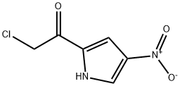 2-CHLORO-1-(4-NITRO-1H-PYRROL-2-YL)ETHANONE 化学構造式