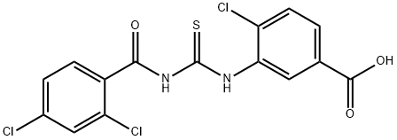 4-CHLORO-3-[[[(2,4-DICHLOROBENZOYL)AMINO]THIOXOMETHYL]AMINO]-BENZOIC ACID,533922-44-0,结构式