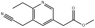 3-Pyridineaceticacid,5-(cyanomethyl)-6-ethyl-,methylester(9CI) Structure