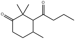 2,2,4-Trimethyl-3-(1-oxobutyl)-1-cyclohexanone Structure