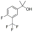 2-[4-Fluoro-3-(trifluoromethyl)phenyl]propan-2-ol 化学構造式