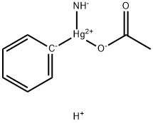 Phenylmercuric ammonium acetate 化学構造式