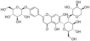 6-(2-O-alpha-L-Arabinopyranosyl-beta-D-glucopyranosyl)-2-[4-(beta-D-glucopyranosyloxy)phenyl]-5,7-dihydroxy-4H-1-benzopyran-4-one Structure