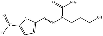 1-(3-hydroxypropyl)-1-[(5-nitro-2-furyl)methylideneamino]urea Structure