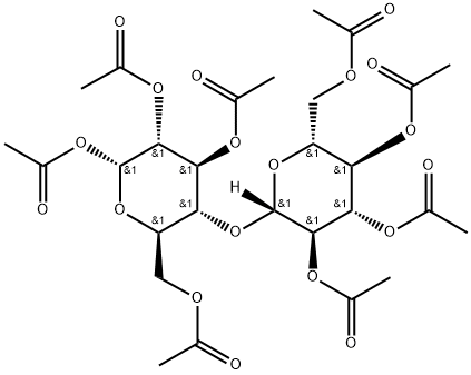 D-(+)-纤维二糖八乙酸酯, 5346-90-7, 结构式