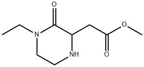 2-(4-エチル-3-オキソ-2-ピペラジニル)酢酸メチル 化学構造式