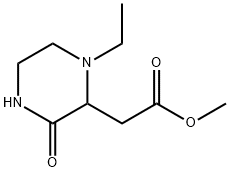 2-Piperazineaceticacid,1-ethyl-3-oxo-,methylester(9CI) Structure