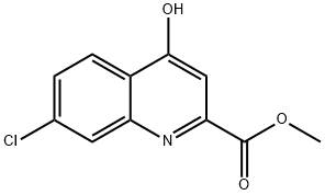 METHYL 7-CHLORO-4-HYDROXYQUINOLINE-2-CARBOXYLATE Structure