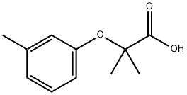 2-methyl-2-(3-methylphenoxy)propanoic acid 化学構造式