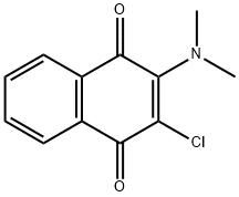 2-クロロ-3-(ジメチルアミノ)-1,4-ナフトキノン 化学構造式