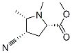 Proline, 4-cyano-1,5-dimethyl-, methyl ester, (2-alpha-,4-alpha-,5-alpha-)- (9CI) 化学構造式