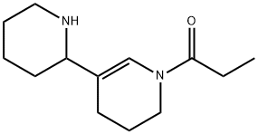1,2,3,4-Tetrahydro-1-(1-oxopropyl)-5-(2-piperidinyl)pyridine Struktur