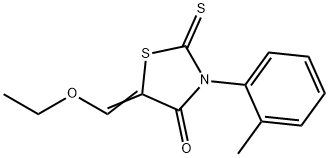5-Ethoxymethylene-2-thioxo-3-o-tolyl-4-thiazolidinone,53514-43-5,结构式