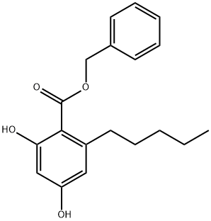 Benzyl 2,4-dihydroxy-6-pentylbenzoate Structure