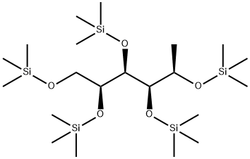 1-O,2-O,3-O,4-O,5-O-Pentakis(trimethylsilyl)-6-deoxy-D-glucitol,53537-99-8,结构式