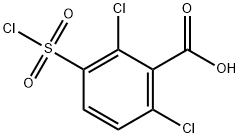 2,6-二氯-3-(氯磺酰基)苯甲酸, 53553-05-2, 结构式