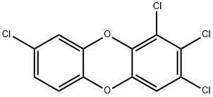 1,2,3,8-TETRACHLORODIBENZO-PARA-DIOXIN, 53555-02-5, 结构式