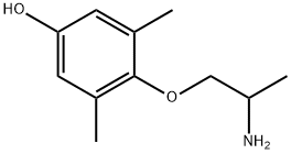 3,5-ジメチル-4-(2-アミノプロポキシ)フェノール 化学構造式