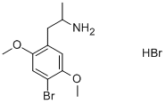 (+/-)-2,5-DIMETHOXY-4-BROMO-AMPHETAMINE HYDROBROMIDE 化学構造式