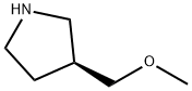 (S)-3-(メトキシメチル)ピロリジン 化学構造式