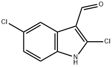 2,5-二氯-1H-吲哚-3-甲醛 结构式